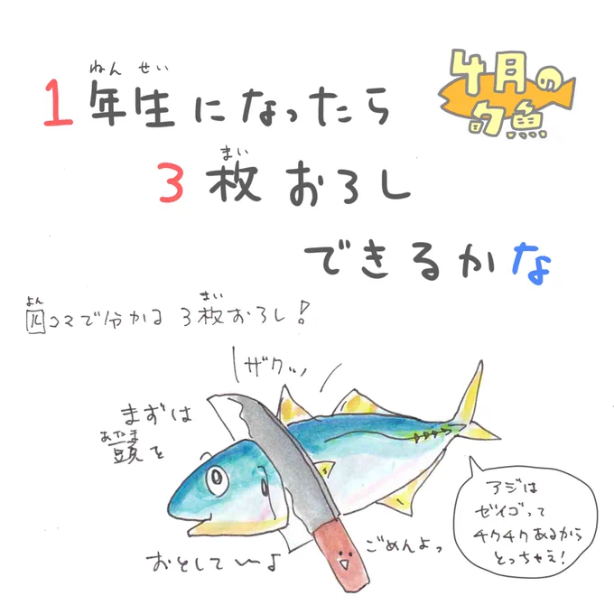 イラストで解説!
誰でもできる三枚おろし?#うおにい 