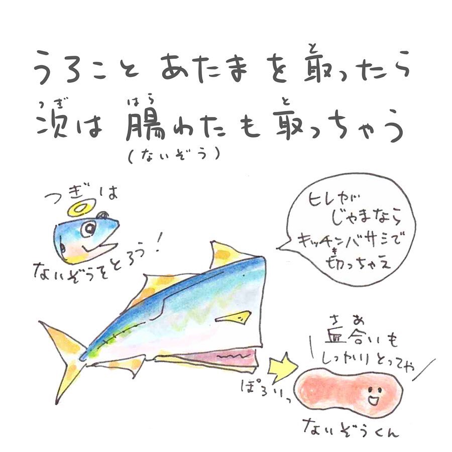 イラストで解説!
誰でもできる三枚おろし?#うおにい 