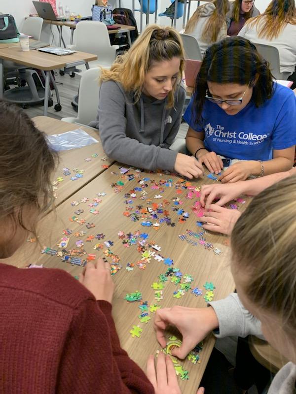 Learning about leadership while making puzzles!! <a href="/MyTCCNHS/">The Christ College</a> #intherightplace #studentnurse