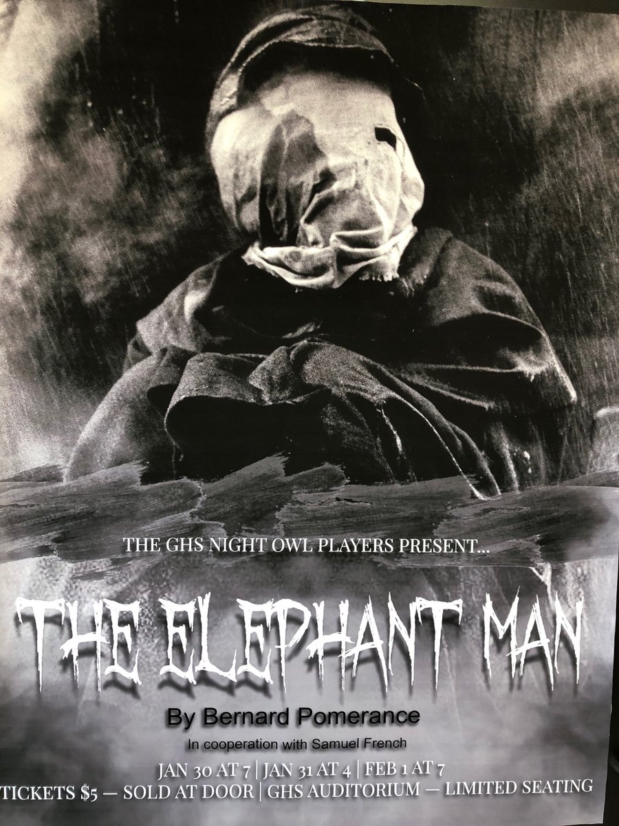 Check out The Elephant Man at GHS.  #greattheatre #choosegarlandisd ⁦@GHS_Owls⁩ ⁦@GHSITS⁩