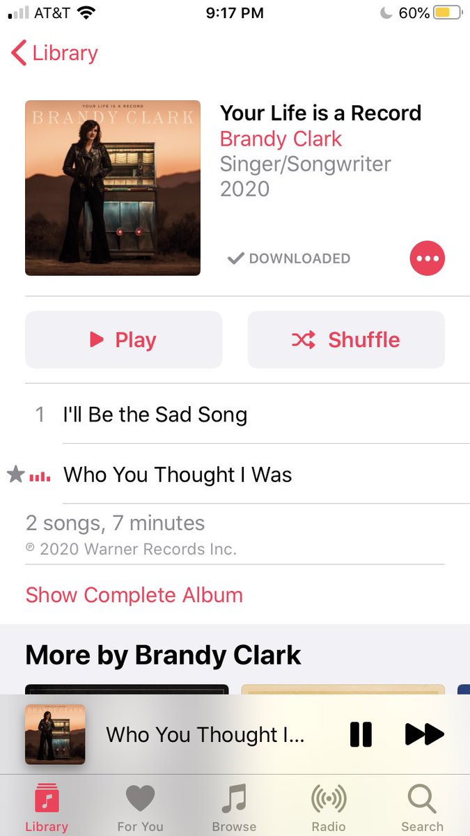 LumpyDW's tweet image. On repeat all day! Can’t wait for @TheBrandyClark whole album!