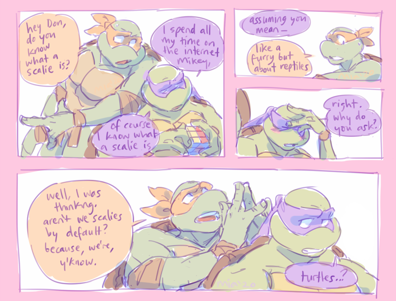 #tmnt mikey: i'm actually the most vanilla out of all of you 