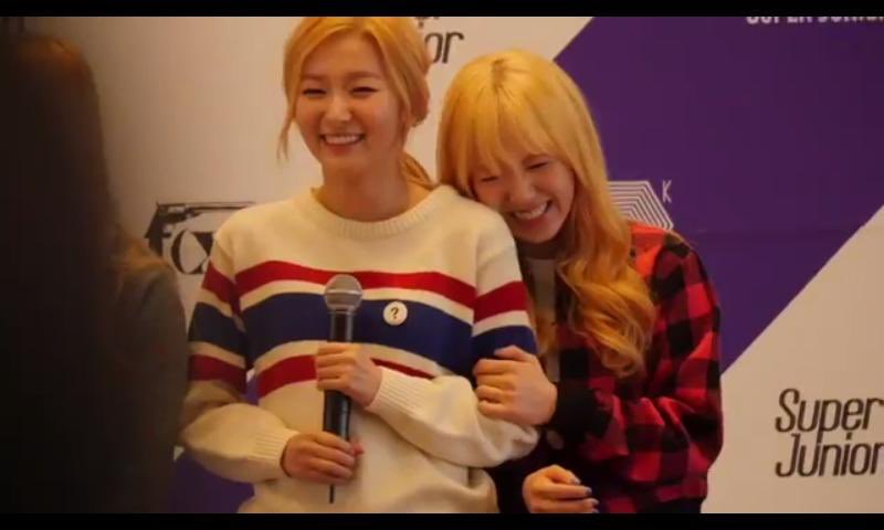 Even when they’re laughing they’re snuggled together