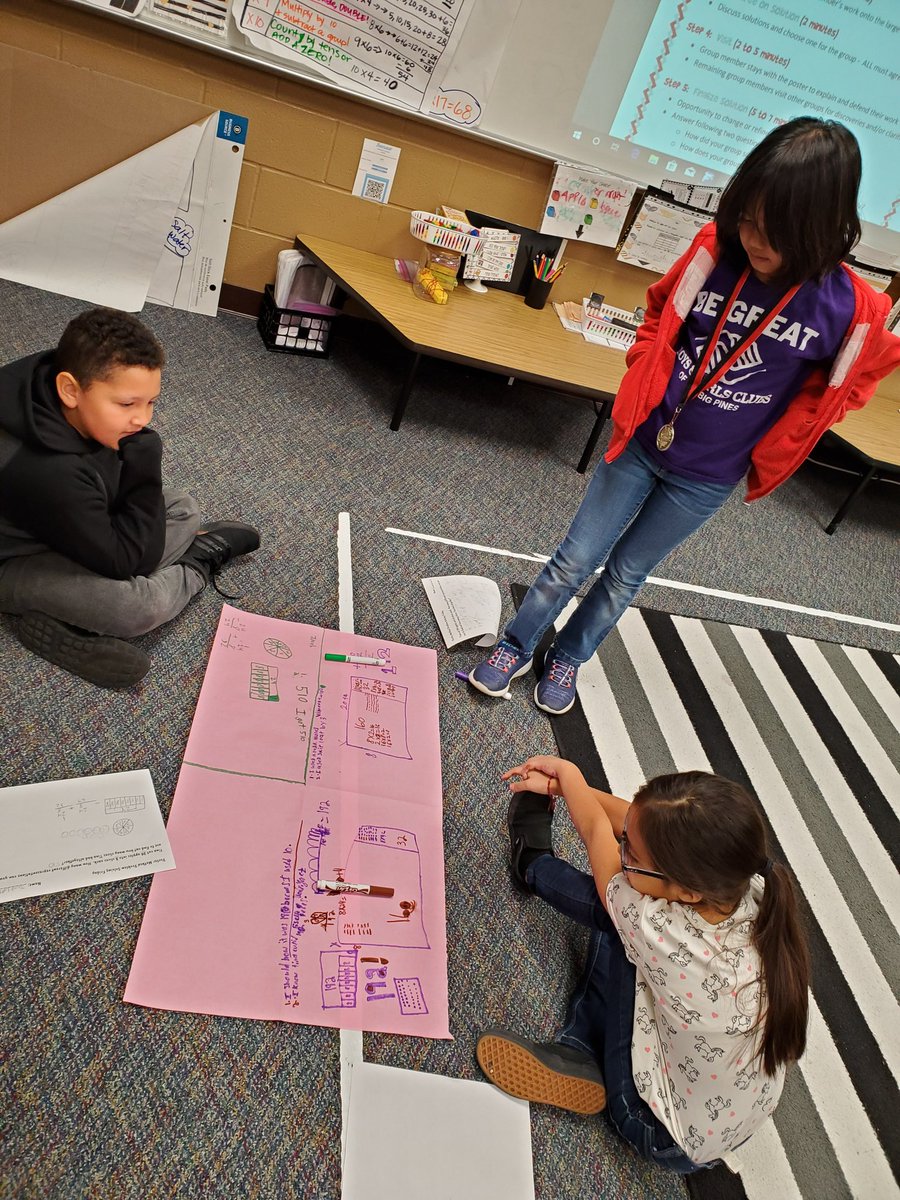 the_MrsHooper's tweet photo. Working on speaking with confidence... when we present our thinking, we introduce ourselves and stand proud! @RiceCISD #PosterMethod #wearemathematicians https://t.co/WJXeIonsBG
