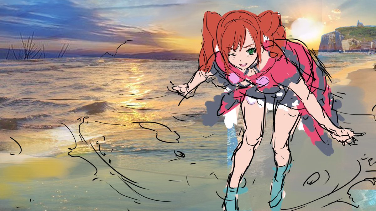 Hide お仕事相談停止中 このタグを見た人はラフ画とその完成絵を見せる プチバズり記念に制作フローを公開します 描きたいもののイメージを何となく掴む 仮画像をはめこんで何となくの全体像を掴む 何となくの設計図をもとに何となく描くと出来