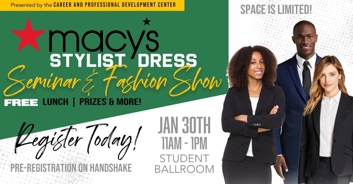 dklove's tweet photo. Partnering with stylists from @Macys Lexington Fayette Mall, our @KyStateU students expanded their knowledge of professional and business casual dress at today’s Dress Seminar and Fashion Show. 
#DressedForSuccess #KSUForward https://t.co/9EZWezwqmK