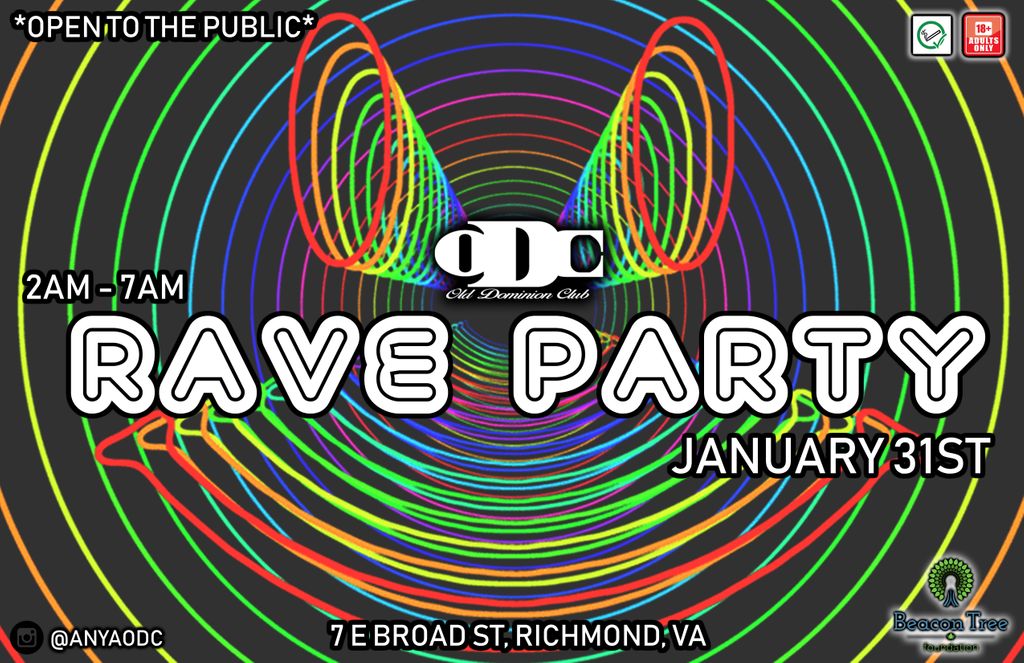 PurePleasureVA_'s tweet photo. As all the partying comes to an end and all the bars are closing ODC is just now opening up! We are having a Rave Party and its OPEN TO THE PUBLIC. Keep the party alive and come to ODC. #odc #odcafterhours #afterhours #nightclub #nightlife #party #rave #tecnho #music https://t.co/X3cXEqSzU0