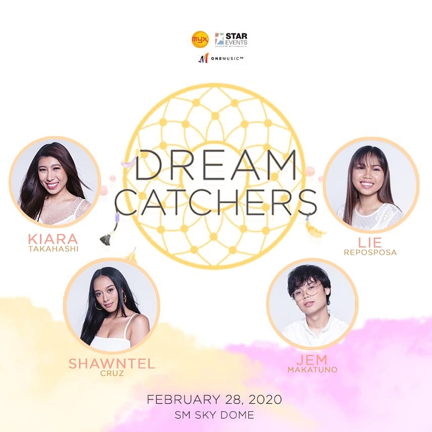 StarPopPH's tweet photo. There is no dream too big to chase for Starmates @_kiatakahashi, @itsmeangelieofc, @iamshawntelcruz, and @Jemmacatuns as they stage their very first major concert titled "Dream Catchers," happening on February 28 at the SM Sky Dome.
Tickets available SOON! https://t.co/G2JQLN4lWz