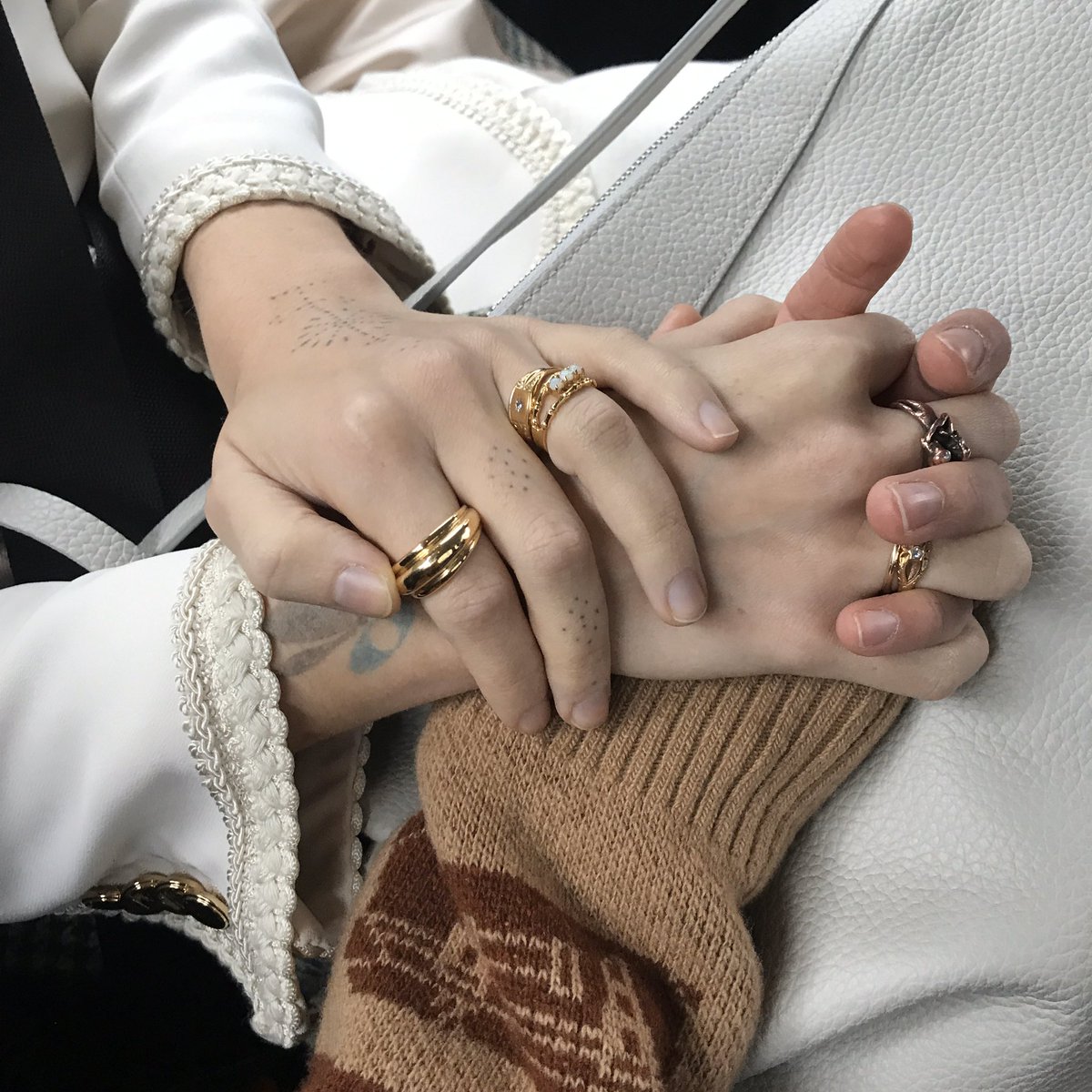 Maryv and chella holding hands