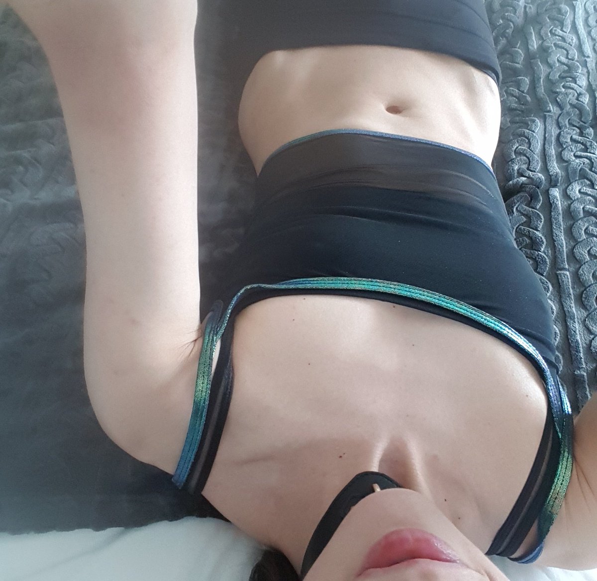 _LydiaNoire_'s tweet photo. I have been eating so much now that I'm home and sometimes feel self conscious about gaining 5 pounds this past month, but I think I still look cute. Was feeling myself here anyhow, wearing my yoga clothes by special request. Might delete later... 👹🍰🍴❤ https://t.co/p2ibTYHwcG