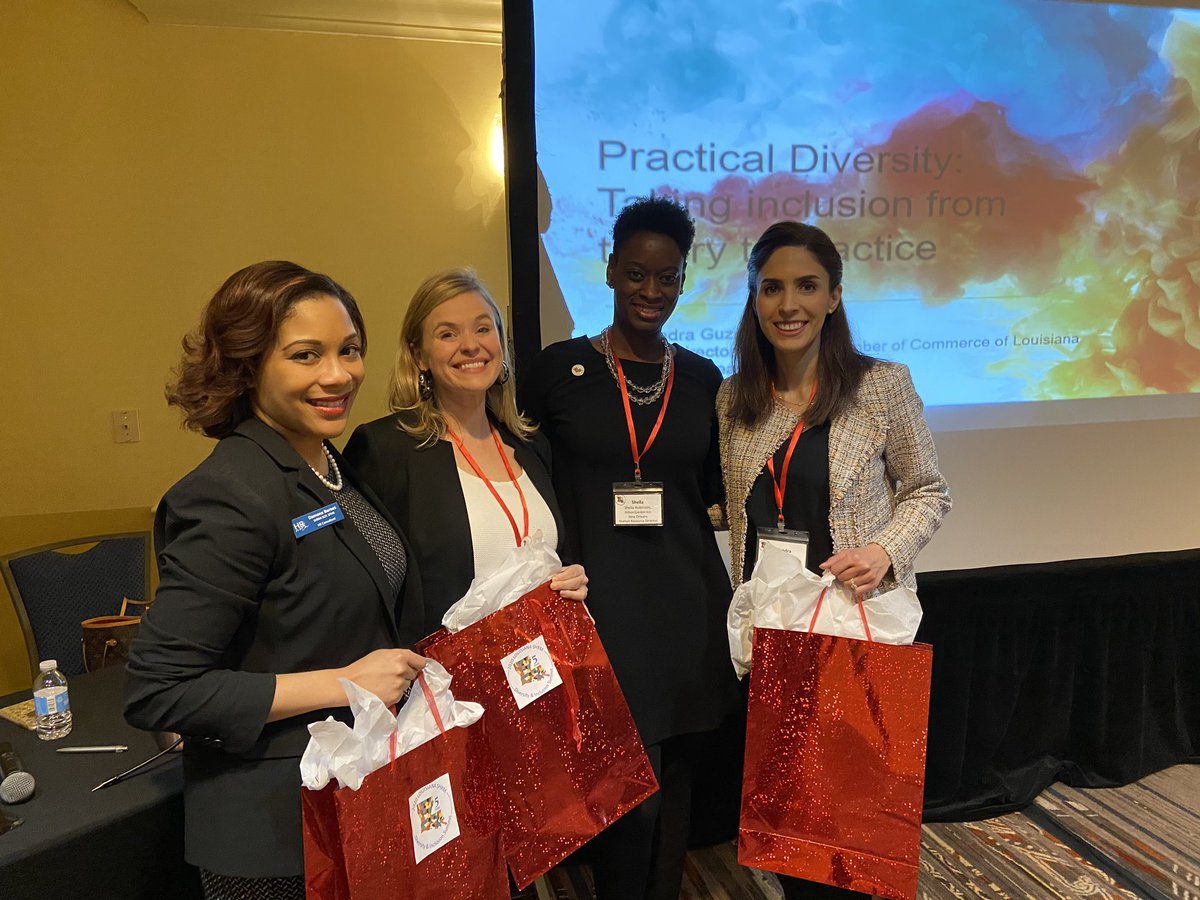 aleguzman's tweet photo. Very thankful to everyone who attended our “Diversity - Taking inclusion from theory to practice” session during the 2020 Louisiana SHRM Diversity &amp; Inclusion Summit. This is such a relevant topic for all organizations! @NOLASHRM @NewOrleansBA @AmyLandry_ #Diversity #LASHRMDiv https://t.co/32K7wYMFAQ