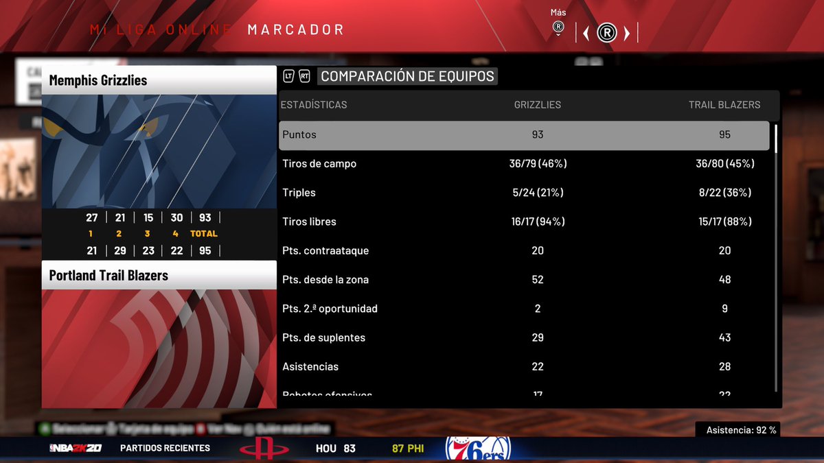 GMPortlandCPN's tweet photo. destaca Curry dando un festival de triples, zagars mejor 6º hombre, Nurkic y Kabengele reboteando como animales, y gran porcentaje de puntos de la segunda unidad. https://t.co/9CJjCT5NoE
