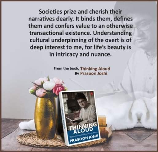 PrasoonJoshi_FC's tweet photo. Enter into the labyrinths of Prasoon Joshi’s mind as he takes you on a journey through cultural consciousness and the realm of ideas.

To buy #ThinkingAloud book online visit https://t.co/yqB4RY1w9R https://t.co/ZO575DJkIV
