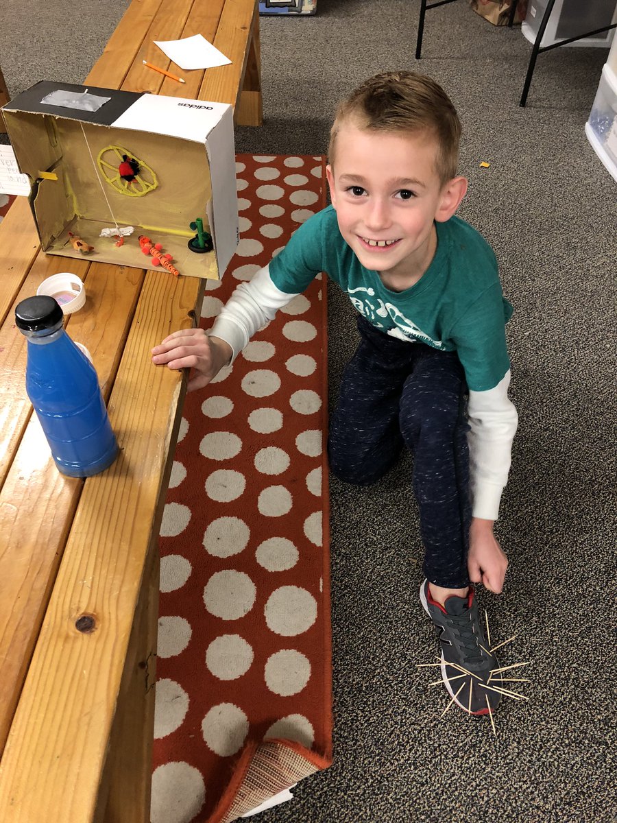 CounselorLG21's tweet photo. If you give a QUEST student a biome to research...
They take it to a whole new level.
Toothpicks become cactus spines from the desert.
An original fishing pole, hat, & life jacket become part of the aquatic habitat. #TheGreatestParkside #LISDQuest https://t.co/EZnl0fauWs