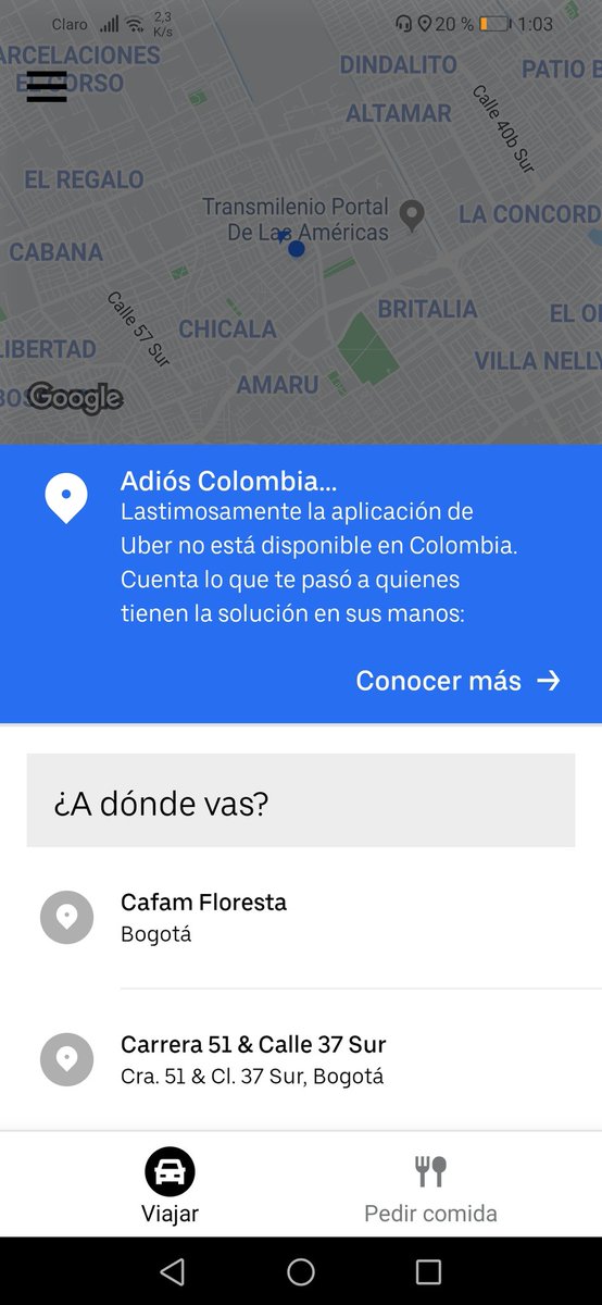 LicenciadoKmilo's tweet photo. "@Uber... Que te vaya bien en el país en donde valoren tu compromiso y avance tecnológico. #UberNoTeVayas! 🚗🚗🚗". https://t.co/le4JKKKHLV
