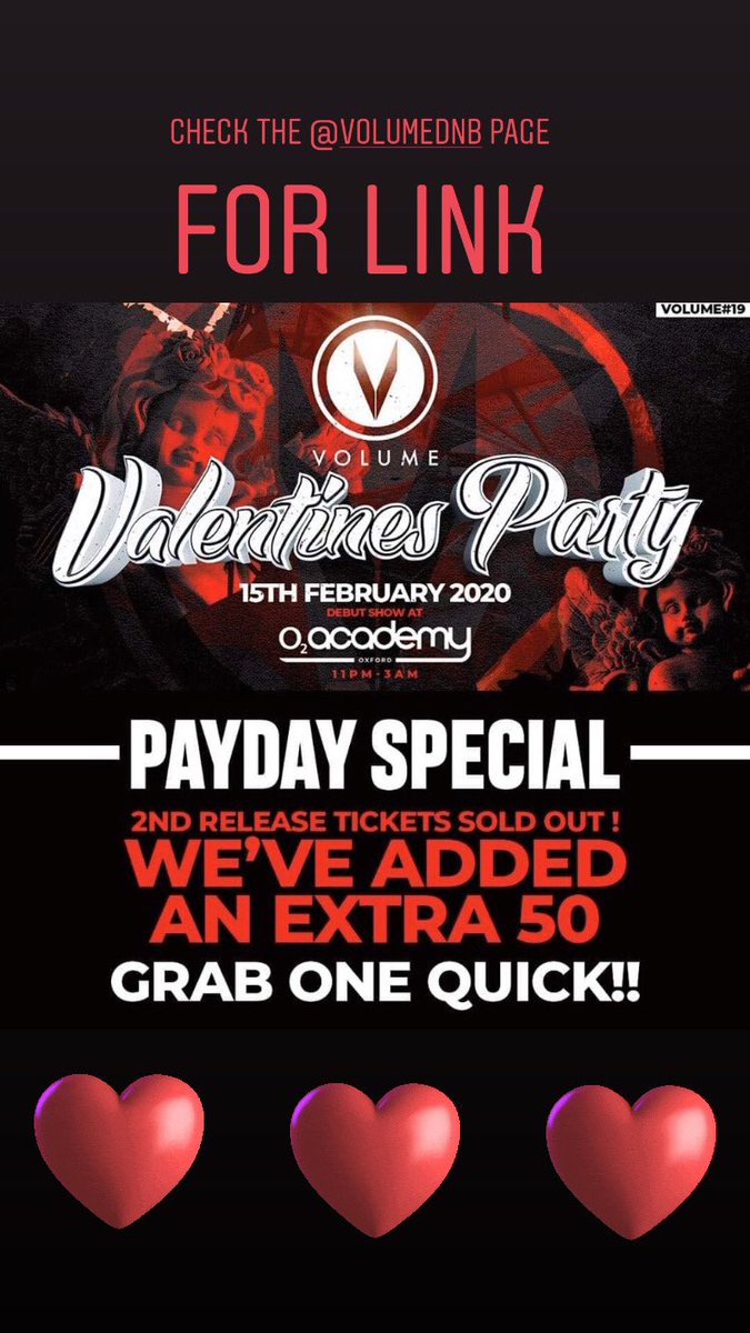 14 days till Volume #19 Valentines Party

Tickets 》deftickets.co.uk