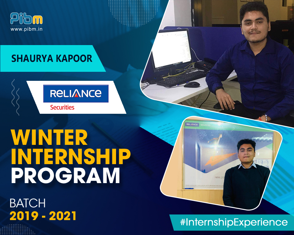 PunePIBM's tweet image. PIBM&apos;s Winter Internship Program provides an opportunity to experience the Corporate World at first hand. Here&apos;s a glimpse of Mr. Shaurya Kapoor during his WIP with Reliance Securities.

#WinterInternshipProgram #Reliancesecurities #MastersWithPIBM #WIP2020 #PIBMPune
