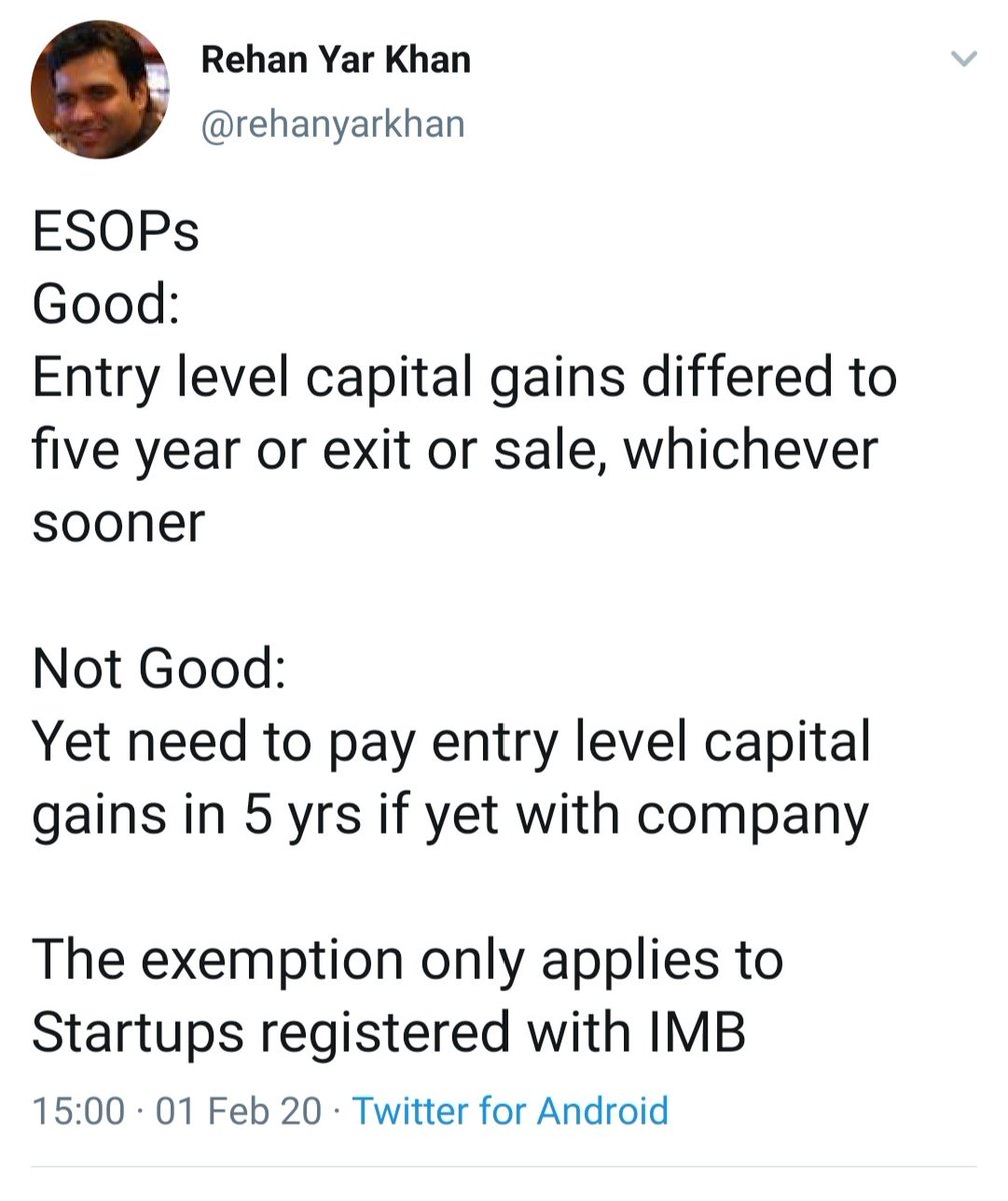 Mugdha_Variyar's tweet image. The fine print on ESOPS in the Finance Bill has changed the initial celebratory narrative.