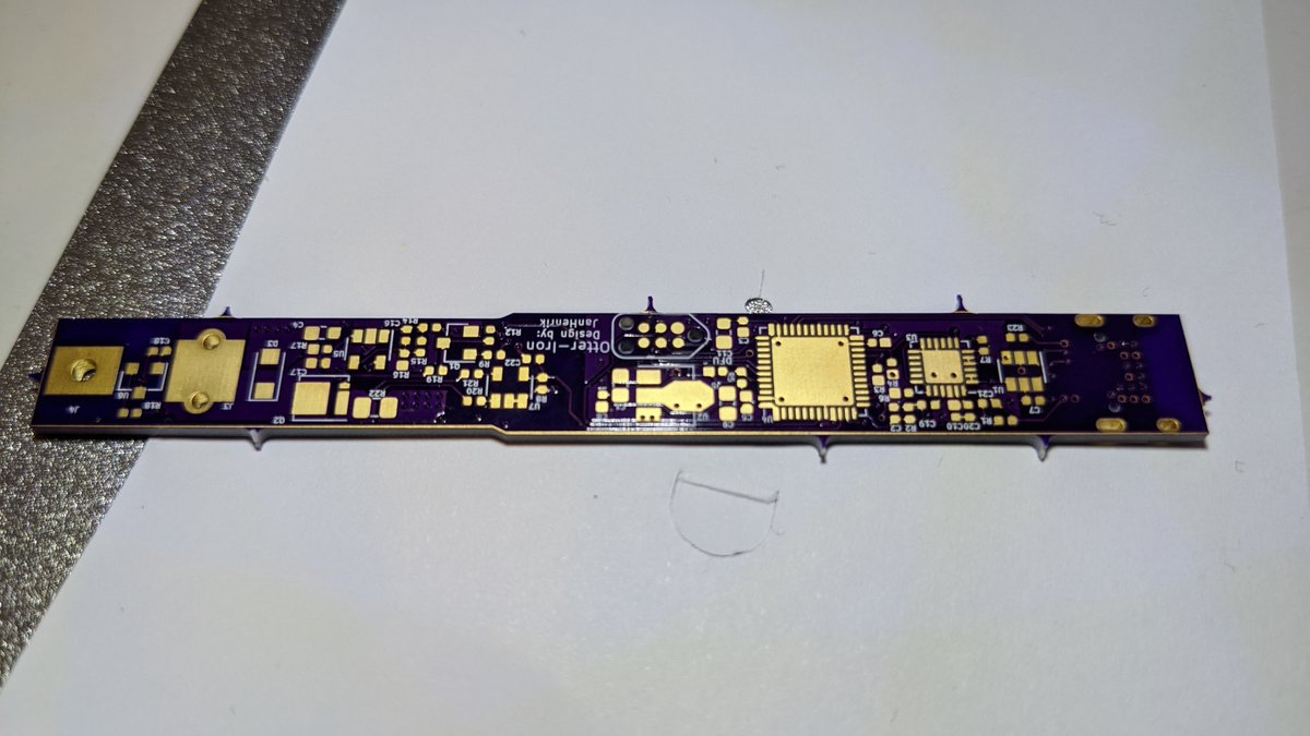 EnJens's tweet image. Finally received my @oshpark produced @JanHenrikH Otter-Iron remix. Still missing some parts, as well as a case for it. The remix is simple: 
Increase BOOT0 pulldown resistor, Hook up the pull-up resistor to BTN1 (PA3), so holding the btn while plugging in USB will go to DFU 1/