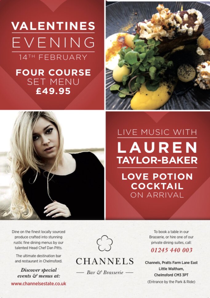 ChannelsCE's tweet image. #Valentines #livemusic #rusticfinedining #channelsbrasserie #restaurantschelmsford
01245 440003 ❤️🥰😍🖤