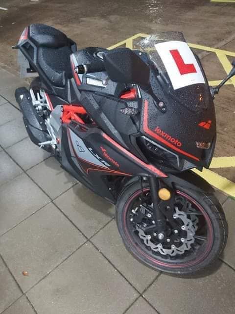 A red and black Lexmoto LXR Motorcycle has been stolen from Stone B&amp;M, opposite the Crown and Anchor between 10:30pm (Friday night) and 3:00am this morning. Possible sightings on Stone High Street at approximately 08:25 whereby persons have been seen wearing no helmets. Pls share