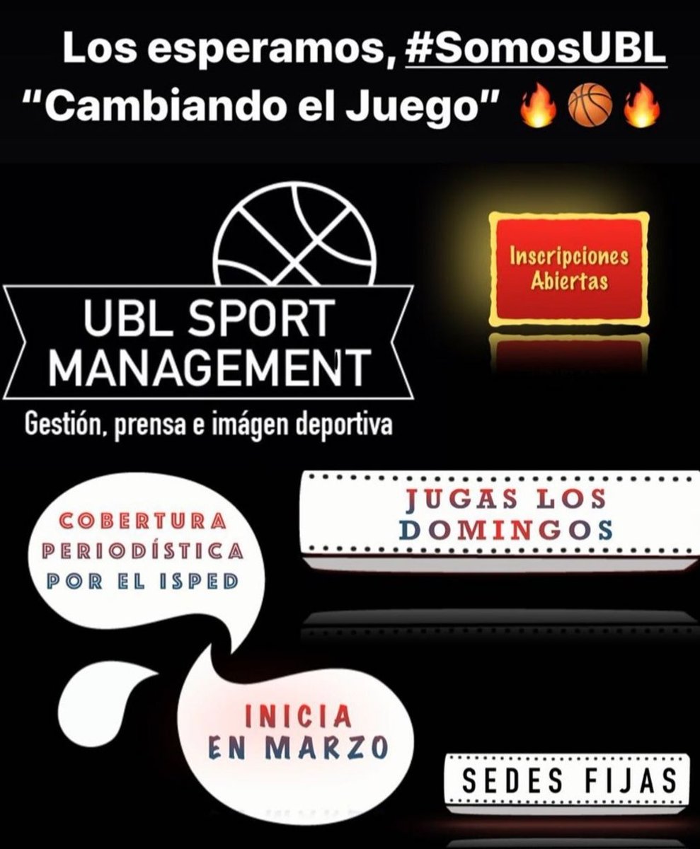 BasketballUrban's tweet photo. Abrimos la inscripción para la temporada regular 2020. Mejores canchas, coberturas periodisticas, programa de TV sobre la liga, sponsoreo, indumentaria deportiva a muy bajo costo..#SomosUBL #SomosDistintos https://t.co/wKwnrVTqQK