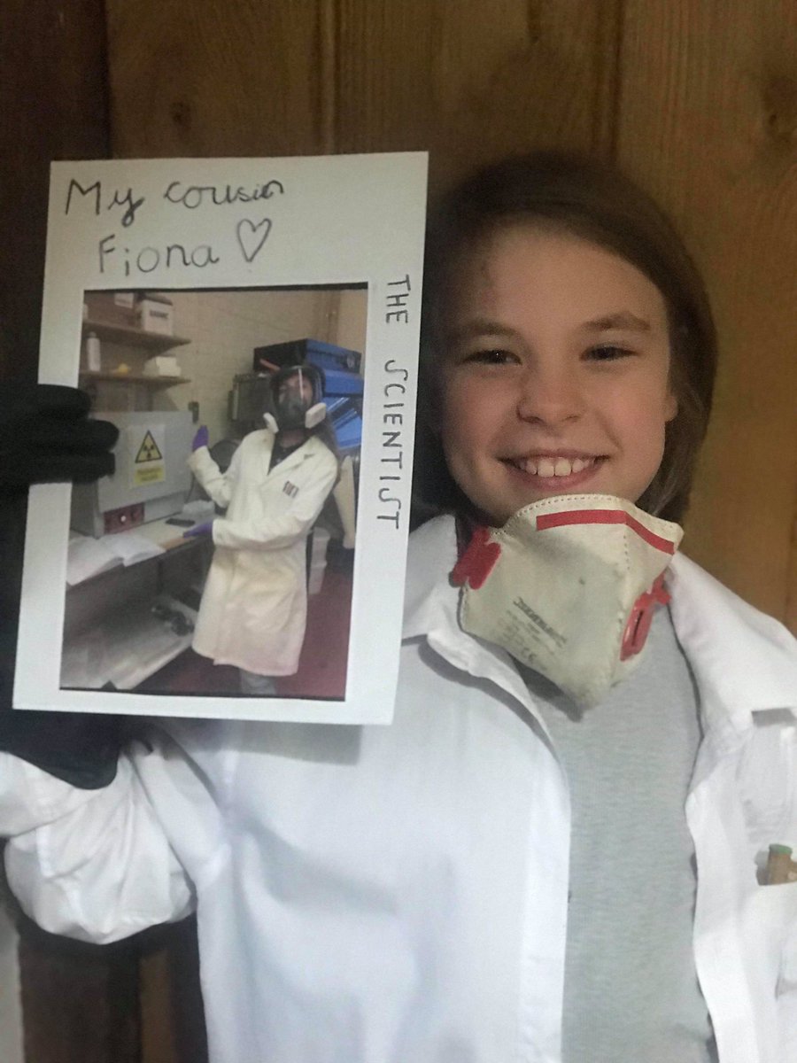 FiMacIverJones's tweet photo. Instead of being a princess for #heroes day at school, Nona dressed up as a uranium scientist! 👩🏻🔬☢️🧪
#STEMstyle #WomenInSTEM https://t.co/qFEnkDRhcC