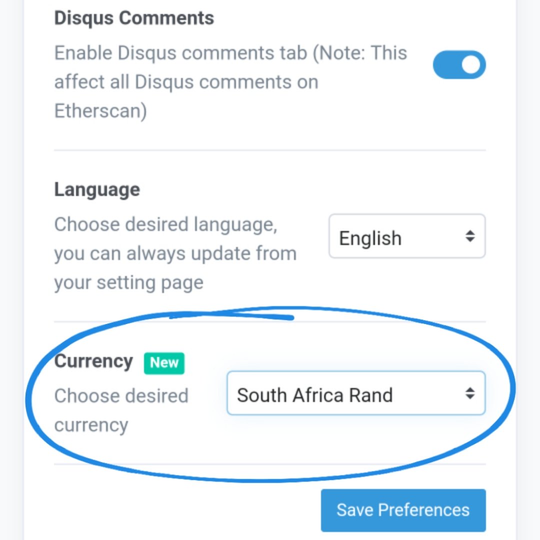 CarelBosh's tweet photo. Great work @etherscan for adding the currency selector under settings/preferences, this saves me to convert all the time

@LifeStudent38 @NickeyOosthuize @JanSteenman @ArtisTurba https://t.co/cPp1DEi4Lq