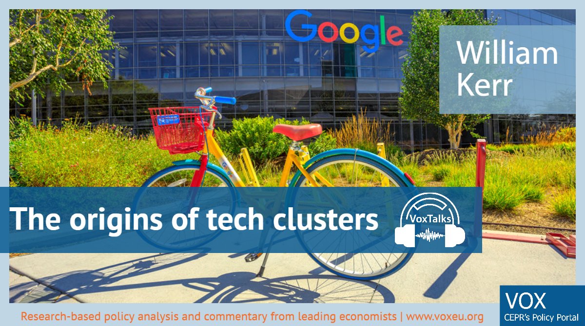voxeu's tweet photo. Why are #cities so keen to create their own #technology clusters, and why is it so difficult? Bill Kerr of @HarvardHBS tells @timsvengali what economists know (and don't know) about where tech clusters come from - https://t.co/daRoKKFMgG @william_r_kerr #Techclusters #Econtwitter https://t.co/ZyIhOVXBrM