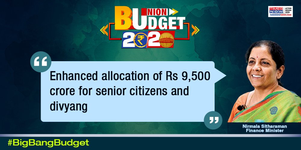 TimesNow's tweet photo. @nsitharaman #BigBangBudget | Finance Minister @nsitharaman presents Union Budget 2020. https://t.co/0yy2H9I9oa