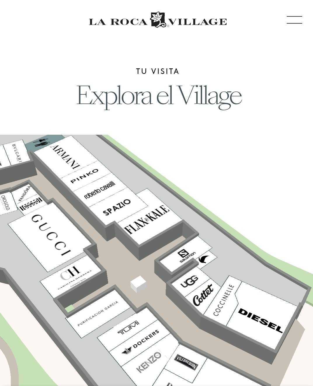 la roca village map