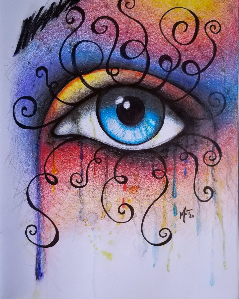 Unity - oil pastel watercolor colored pencil sharpie on archival paper #art  #artist #illustration #sketch #surrealism #abstractart #eyes #eyeart  #artwork #graffiti #contemporaryart #VisualArt, image size:960x1200