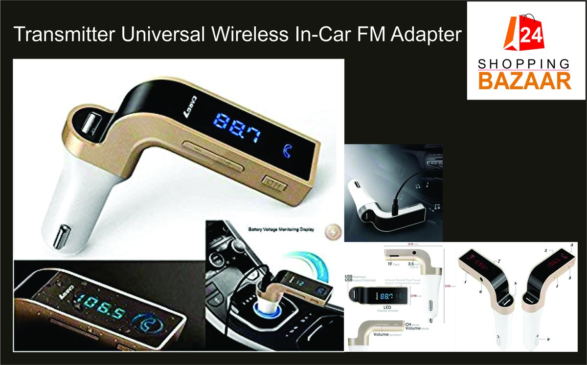24shopingbazaar's tweet photo. Transmitter Universal Wireless In-Car FM Adapter 
#24shoppingbazaar #24SHOPPINGBAZAAR #Adapter #wirelesscaradapter #carfmadapter
Contact us…+91 9350288881
Order now… https://t.co/tN6RTSCs4M https://t.co/Eintqeig1t