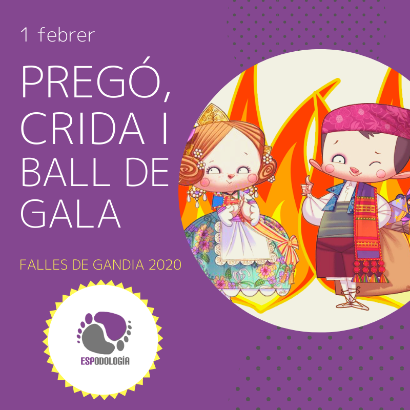 ESPodologia's tweet photo. 💜🔥 ESPodologia vol estar present a les Falles de Gandia i desitjar a tots els fallers i falleres un bon començament de Falles 2020 ja que hui es celebra el "Pregó, Crida i Ball de Gala".

#FallesGND2020 https://t.co/1ibihmFac2
