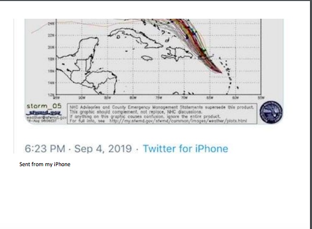 After Trump tweeted this about Hurricane Dorian and Alabama, NOAA spox sent this email to Julie Roberts, NOAA's comms director and deputy chief of staff.  #FOIA