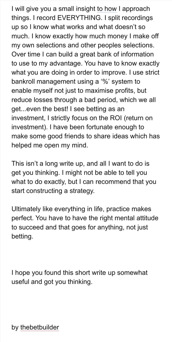 Morning guys. I came across this thought provoking write up I did a couple of years ago. Take a minute to have a read. 

And then please like and retweet it, thank you.