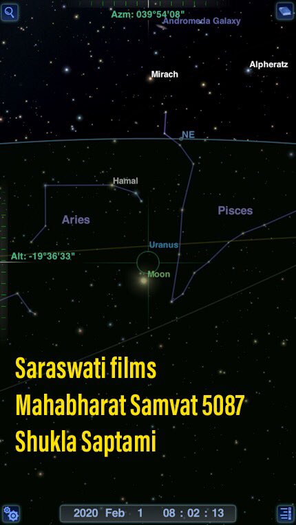 Today is Mahabharat Samvat 5087In 3066BCE, this Tithi arrives on the 16/17th Jan and is the time just before the Sun will make its Northward journey in the sky which occurs 3 days AFTER winter solstice. No other research except 3067BCE can show this.