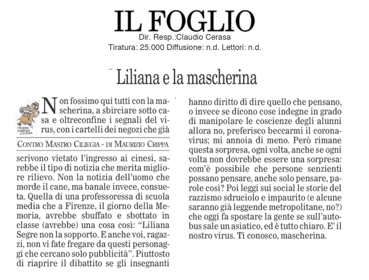 gapa89's tweet photo. I virus da temere!
@maurizio_crippa oggi su @ilfoglio_it

#lilianaelamascherina #antidoti https://t.co/lwFcCs864X