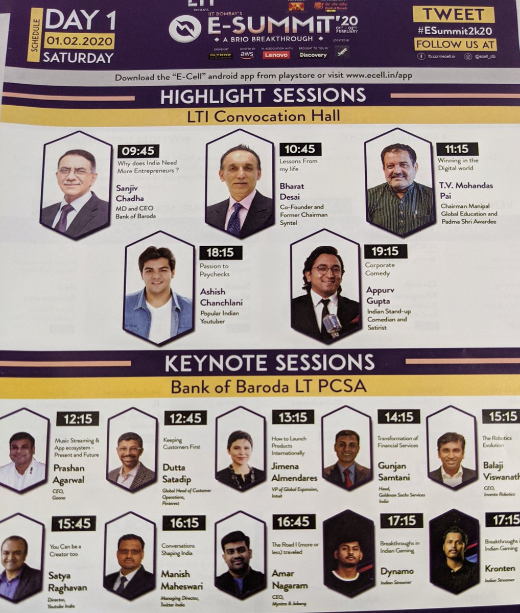 I've learned about <a href="/iit/">IIT</a>'s renowned education from recruiting in tech. So excited #ESummit2020 asked to share Lessons on How to Launch Products Internationally in front of engineers from all around country. Keynote today w/<a href="/karthik_m_u/">KARTHIK M U</a> from <a href="/IntuitIDC/">Intuit IDC</a> <a href="/iitbombay/">IIT Bombay</a>! #Esummit2k20