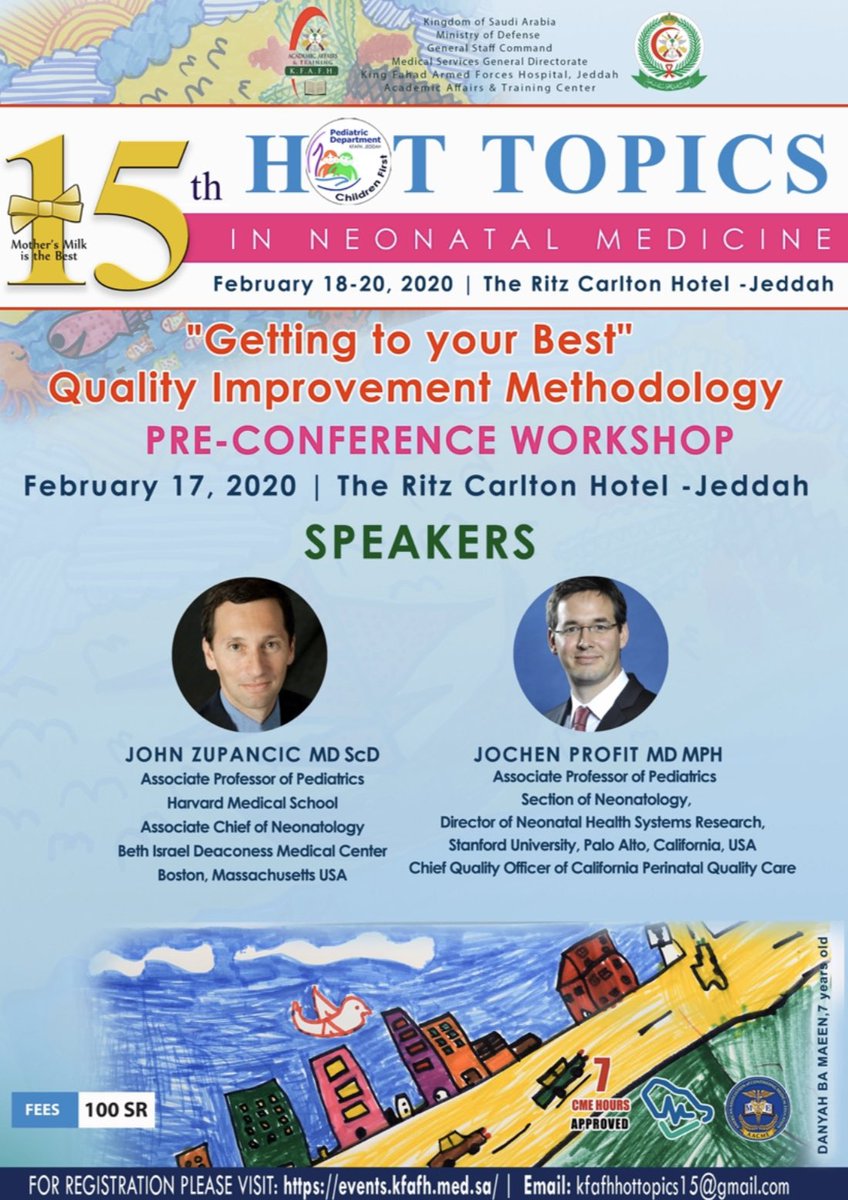 KFAFHneo's tweet photo. Stay ahead of the curve and learn the basic methodology of quality improvement in healthcare by expert in the field @JohnZupancic @ProfitJochen #HotTopics15 #NeonatalHotTopics15 #QI Take the opportunity and register in QI Workshop
https://t.co/JGKW1dRURs https://t.co/GZP55O3b2M