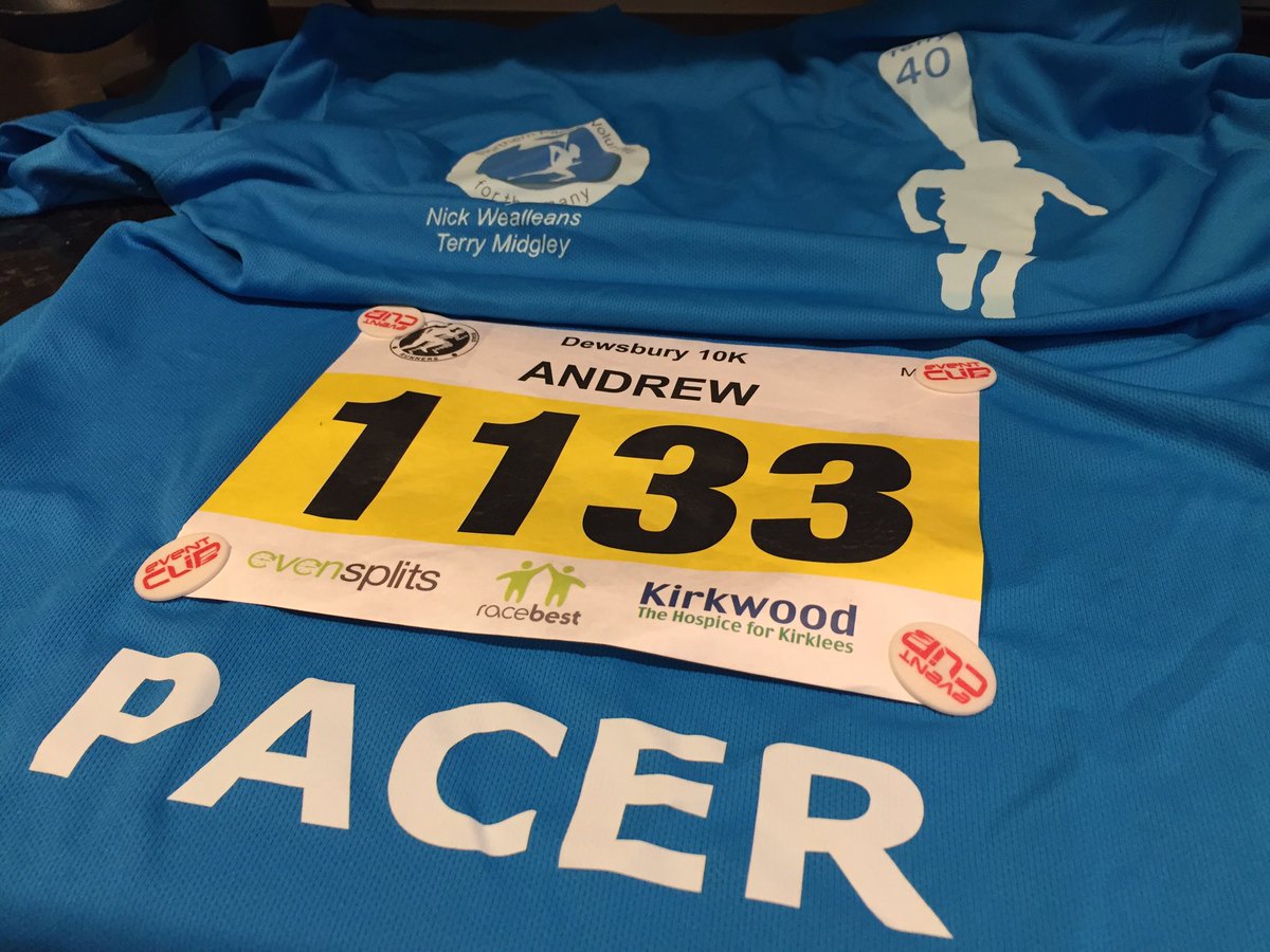 Getting prepped for the awesome @dewsbury10k tomorrow! Team NPV will have double pacers all the way from 40 mins through to 75 mins! ✅ #Terry40 T-shirts ✅ Garmins ✅ Flags See you on the start line! #Dewsbury10k #NorthernPacingVolunteers