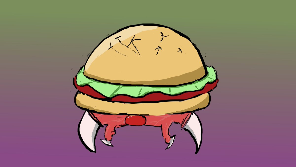 DanBAwesome's tweet photo. Tried drawing a Metroid #burger for today's @DigiDailies 

#digidailies #digitalart https://t.co/X8c0k1GVtr