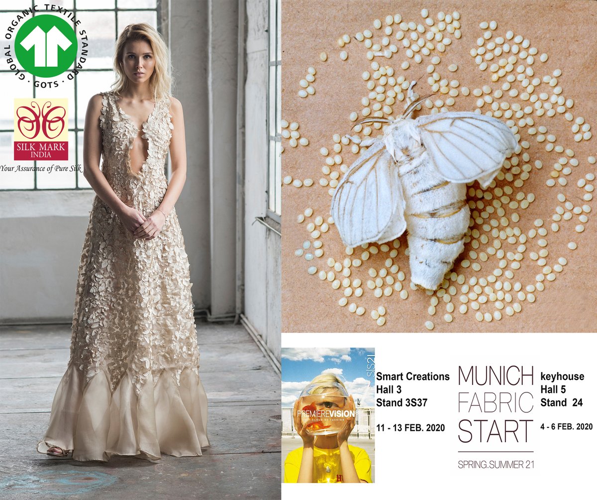 cocccon's tweet photo. #Farmtofahion We are all set for next exhibitions. Meet us there and experience how sustainable luxury textile has improved in last years. #peacesilk #organicsilk #silk #sustainablefashion #sustainableluxury #silkmark #sustainablesilk #premierevision  #munichfabricstart #fash_rev https://t.co/kGlQ3YyWsv