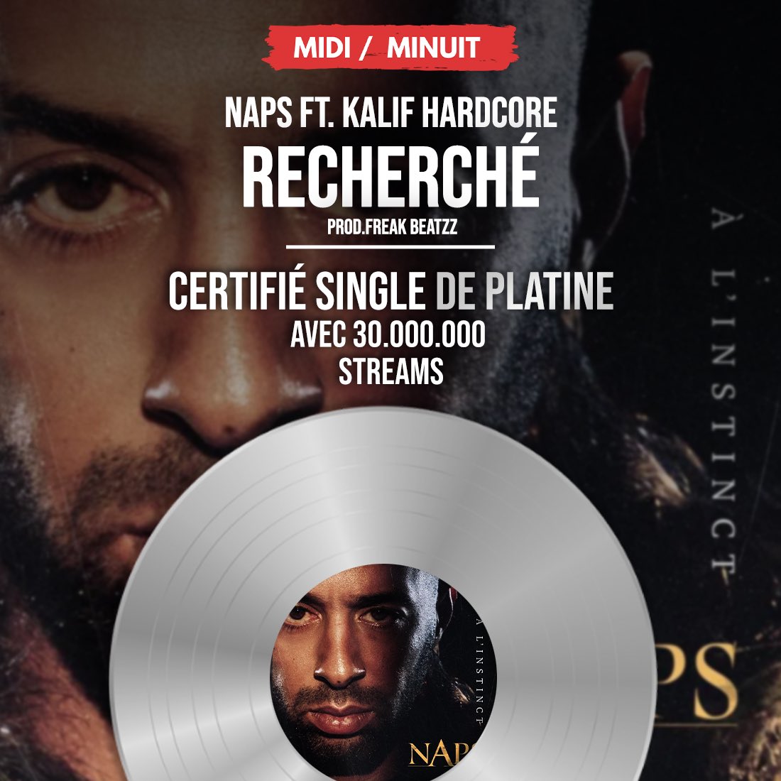 UnRdeRap's tweet photo. 📊 #InstantCertification
💿 Le single #Recherché de @Napsvraicompte vient d'être certifié platine !
📈 Avec plus de 30M de streams
✍🏻 Quel est ton titre préféré de #ALinstinct ?
⤵️⤵️ https://t.co/y0OXju76bH