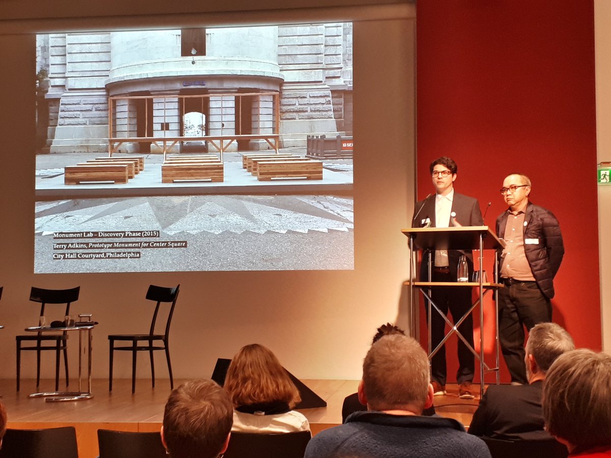 anabelroro's tweet photo. Paul M. Faber &amp; Ken Lum gave insights into their work @Monument_Lab #monumentlab disrupting the conservative notion of who gets commemorated in our society https://t.co/lUDuM7wSXR