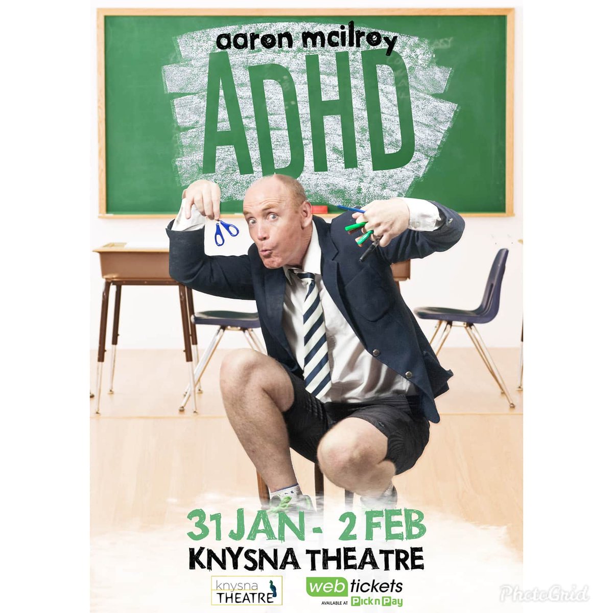 KnysnaTheatre's tweet image. Our opening night audience loved Aaron McIlroy! 
Only 2 more shows: tonight at 8pm, tomorrow afternoon at 3pm.
Don't miss one of South Africa's funniest entertainers! Tickets R160 @webticketsSA, Pick 'n Pay stores, or at the theatre box office from an hour before the show.