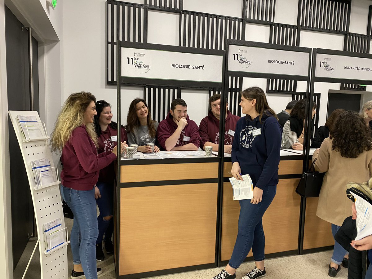SanteAmu's tweet photo. C’est parti pour le Salon des Masters !!!! On y est avec nos étudiants !💪#amu #salondesMasters @morange_pierre https://t.co/ztwInd6mZj