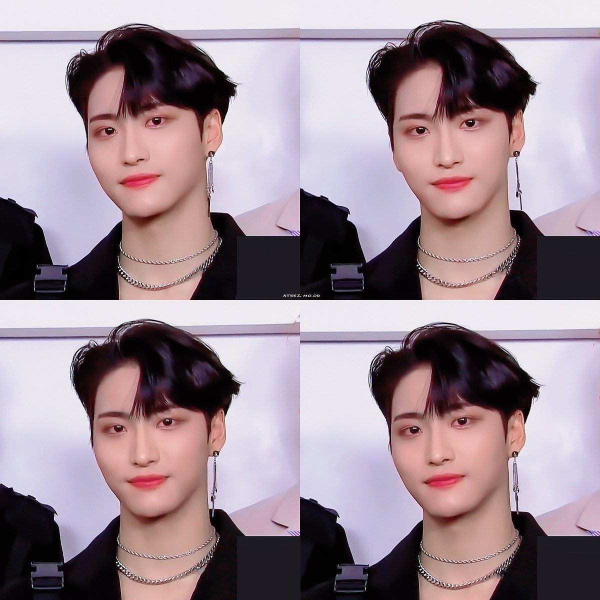hwabun's tweet photo. -` ᴘᴀʀᴋ sᴇᴏɴɢʜᴡᴀ.🌷. .ˊ♡ music bank♡ˊ. . 🌸´-
In his eyes I see a whole universe filled with happiness. 
It is there that I dwell.
©️MO.OD
#ateez #성화 #SEONGHWA https://t.co/Tee9kZzo2R