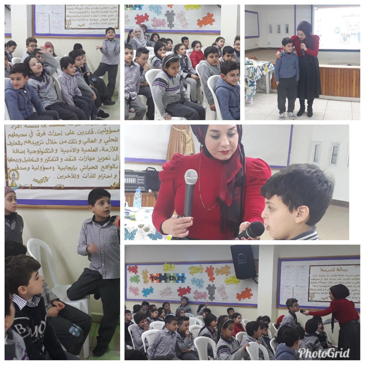 Grade 3 learners having an informative session about #bullying @DawhaHighSchool