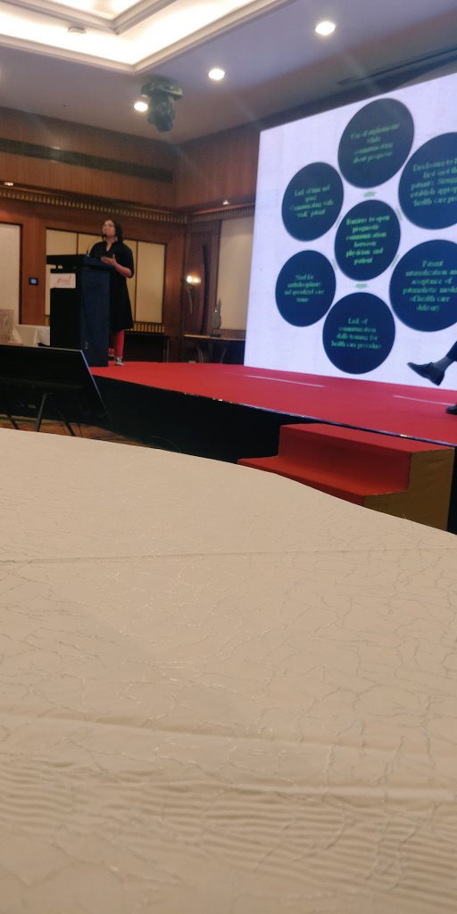ShwetaChawak's tweet photo. True clinician @maya_sravannthi talks about prognostic disclosure in India at #IPOSacademy #phdlife #conference PS- pardon the picture quality https://t.co/JJoHVKWLa4